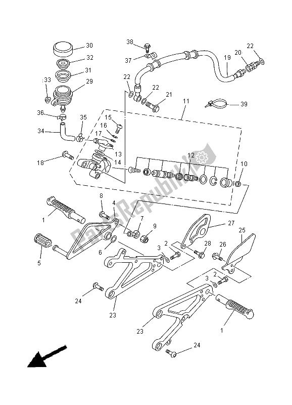 Todas las partes para Soporte Y Reposapiés de Yamaha TZ 250 2000