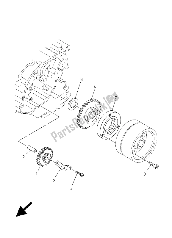 Todas as partes de Embreagem De Partida do Yamaha XT 125X 2005