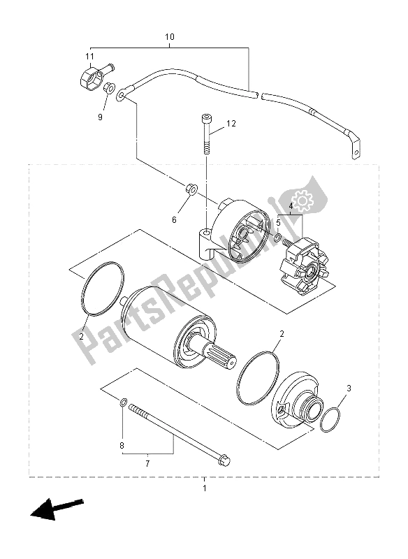 Tutte le parti per il Motore Di Avviamento del Yamaha FZ8 NA 800 2012