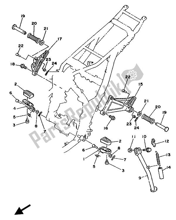 Toutes les pièces pour le Support Et Repose-pieds du Yamaha XTZ 750 Supertenere 1992