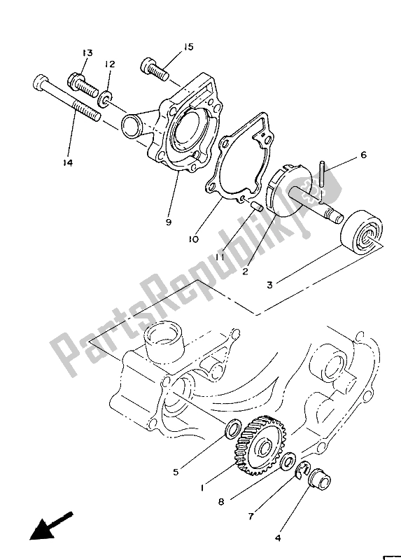 Tutte le parti per il Pompa Dell'acqua del Yamaha YZ 80 1986