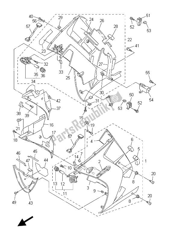 Todas las partes para Carenado 2 de Yamaha FJR 1300A 2003