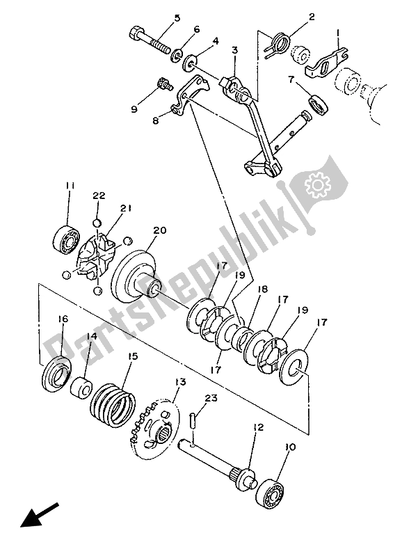 Toutes les pièces pour le Gouverneur du Yamaha YZ 250 1989