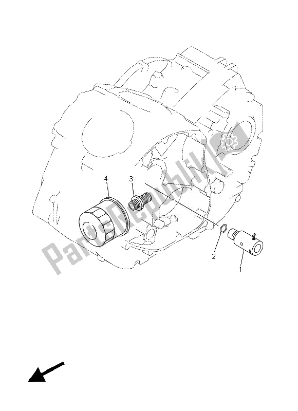 Todas as partes de Limpador De óleo do Yamaha XVS 1300 CU 2014