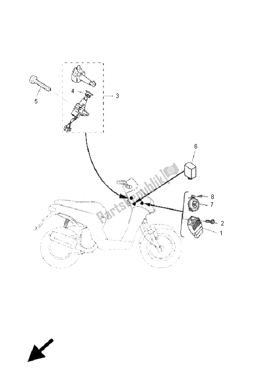 Todas las partes para Eléctrico 1 de Yamaha EW 50N Slider 2007