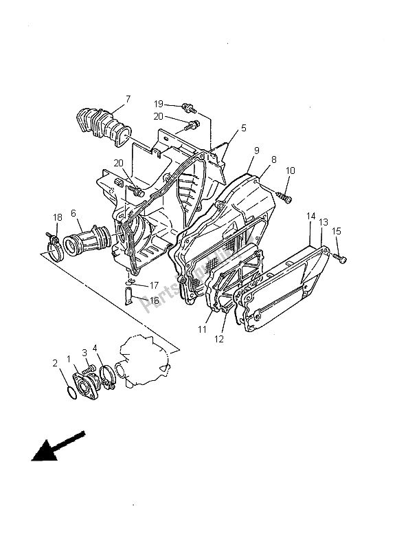 Wszystkie części do Wlot Yamaha TW 125 2000