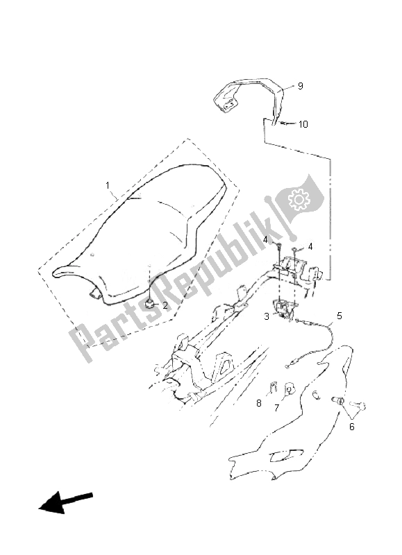 Wszystkie części do Siedzenie Yamaha TZR 50 2010