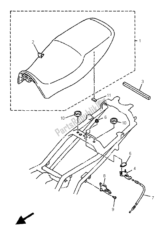 Toutes les pièces pour le Siège du Yamaha XJ 600N 1997