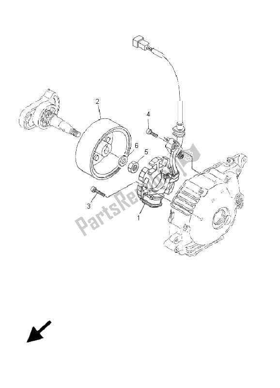 Tutte le parti per il Generatore del Yamaha TT R 90 M 2000