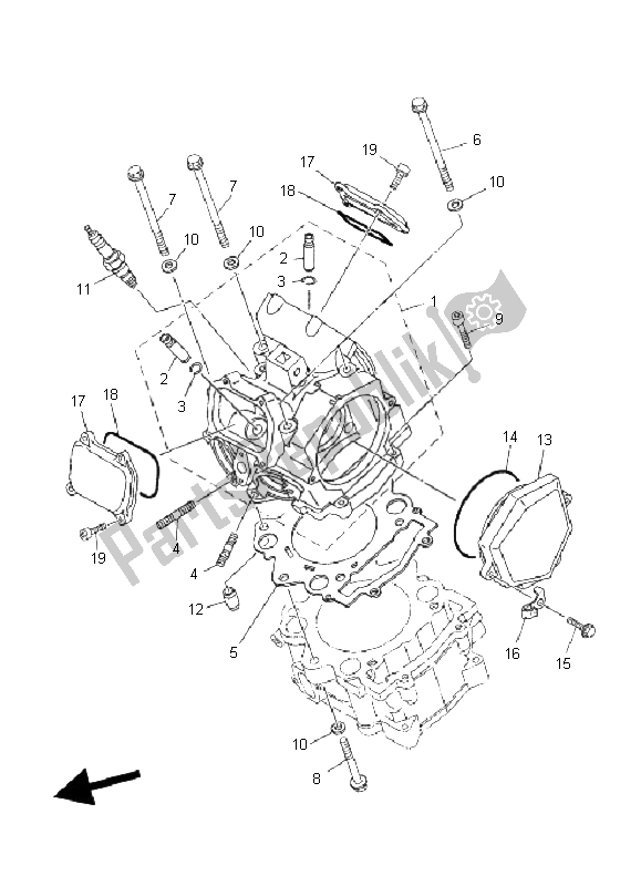 Tutte le parti per il Testata del Yamaha XT 660Z Tenere 2008