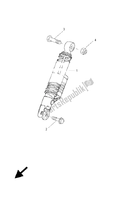 All parts for the Rear Suspension of the Yamaha YQ 50L Aerox Race Replica 2009