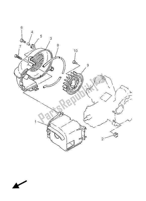 Tutte le parti per il Protezione Dell'aria E Ventola del Yamaha CS 50R JOG 2012