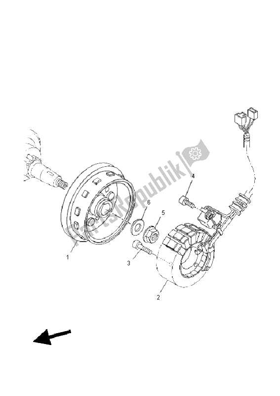 All parts for the Generator of the Yamaha WR 125R 2011