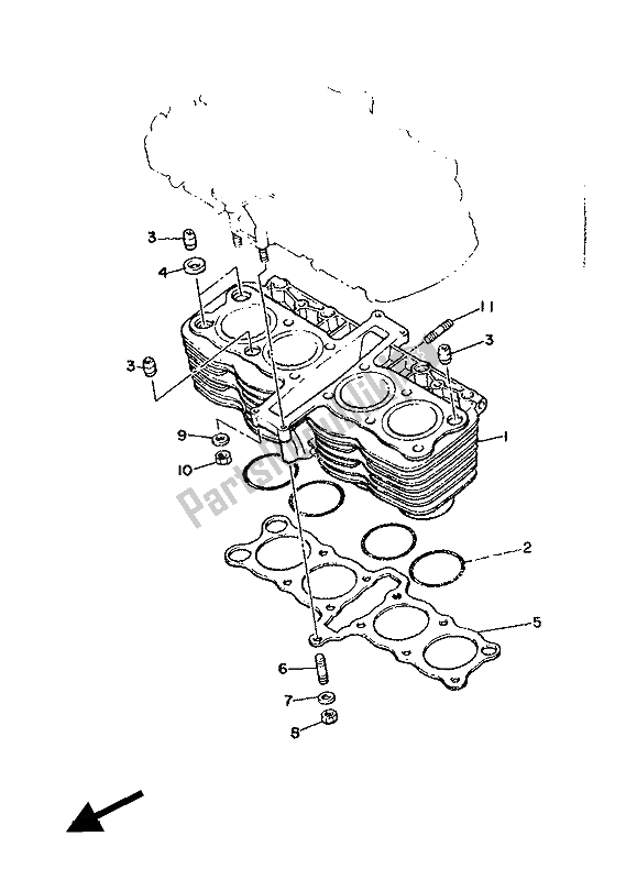 Todas las partes para Cilindro de Yamaha XJ 600 1986