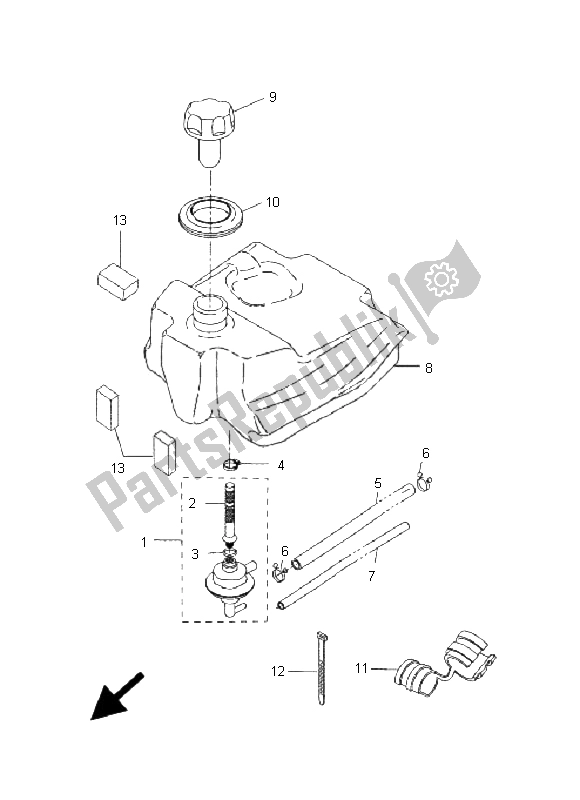 Tutte le parti per il Serbatoio Di Carburante del Yamaha CW 50L BWS 2009