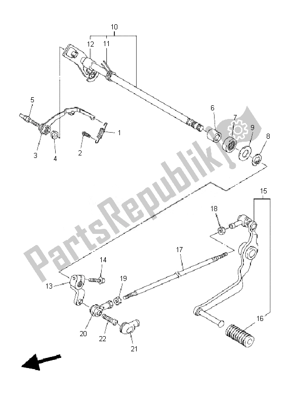 Tutte le parti per il Albero Del Cambio del Yamaha FZ1 S Fazer 1000 2010