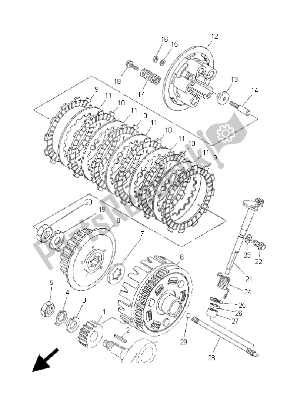 Wszystkie części do Sprz? G? O Yamaha YFM 250R 2009