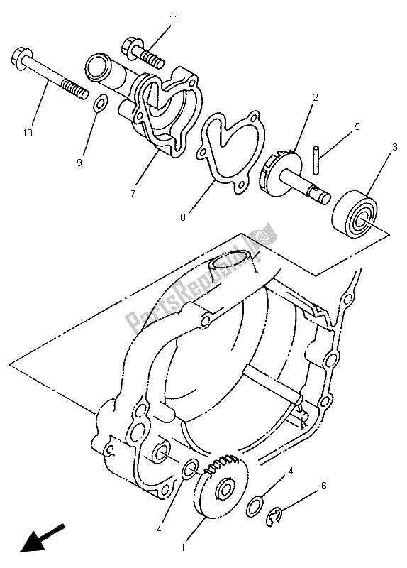 Toutes les pièces pour le Pompe à Eau du Yamaha YZ 80 LW 1997