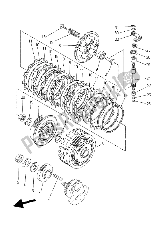 Toutes les pièces pour le Embrayage du Yamaha XT 660X 2010