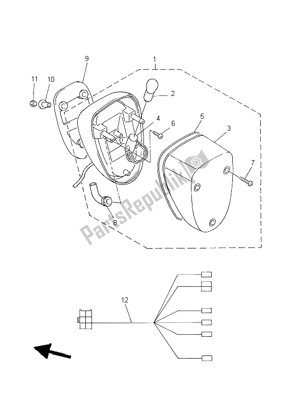 Toutes les pièces pour le Feu Arrière du Yamaha XVZ 13 TF 1300 1999