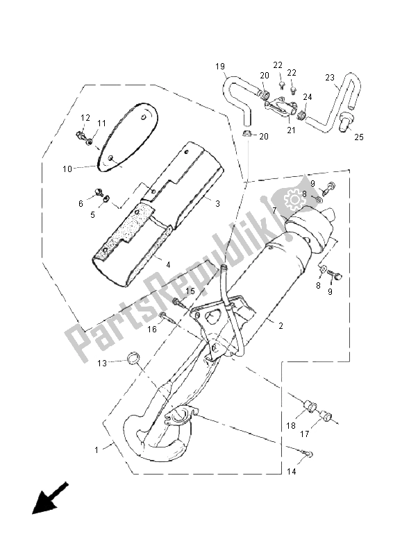 Toutes les pièces pour le échappement du Yamaha YN 50R Neos 2009