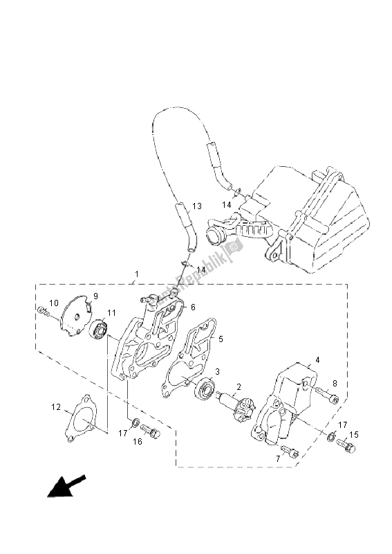 Toutes les pièces pour le Pompe à Eau du Yamaha XF 50E 4T Giggle 2008