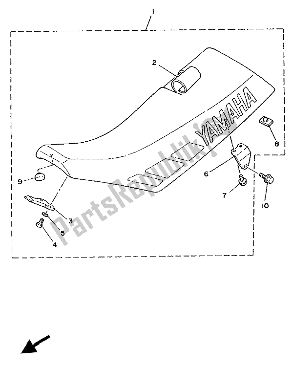 Todas as partes de Assento do Yamaha YZ 250 LC 1990