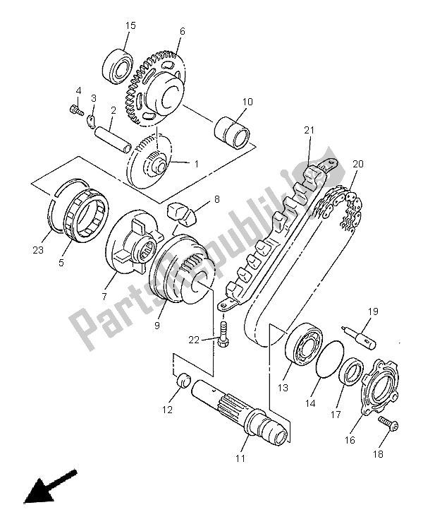 All parts for the Starter of the Yamaha XJR 1300 SP 1999