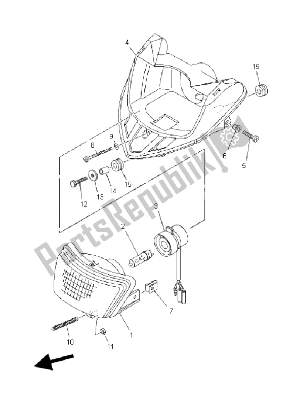 Tutte le parti per il Faro del Yamaha YFS 200 Blaster 2006