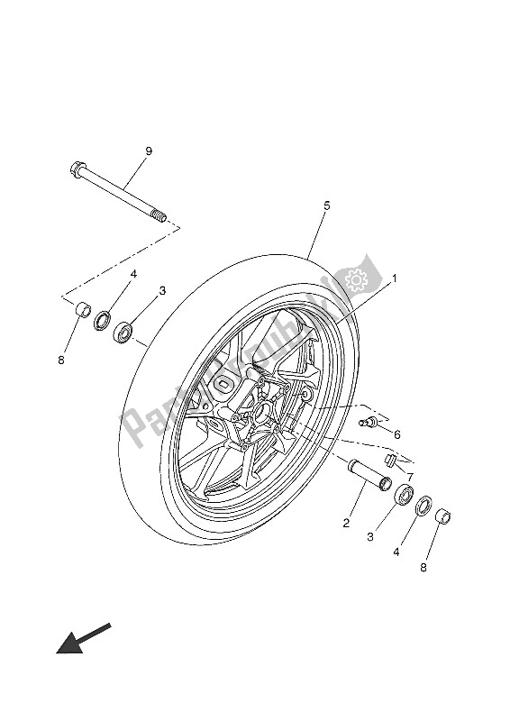 Todas las partes para Rueda Delantera de Yamaha XSR 700 2016