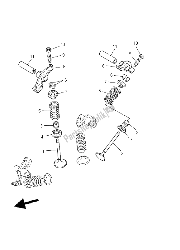 All parts for the Valve of the Yamaha XVS 250 Dragstar 2002