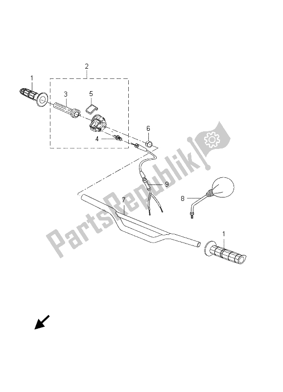 Tutte le parti per il Maniglia E Cavo Dello Sterzo del Yamaha DT 50R SM 2005