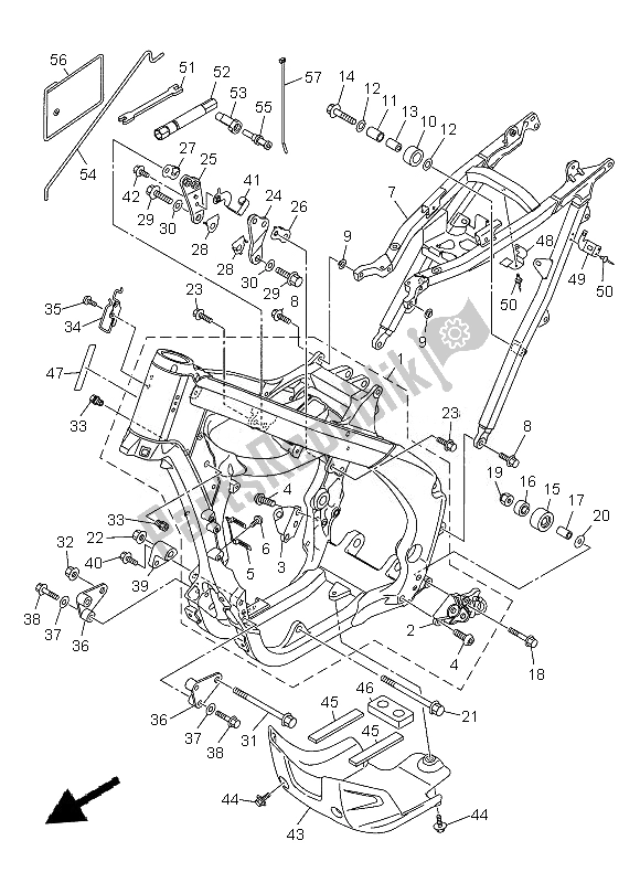 Todas las partes para Marco de Yamaha WR 450F 2013