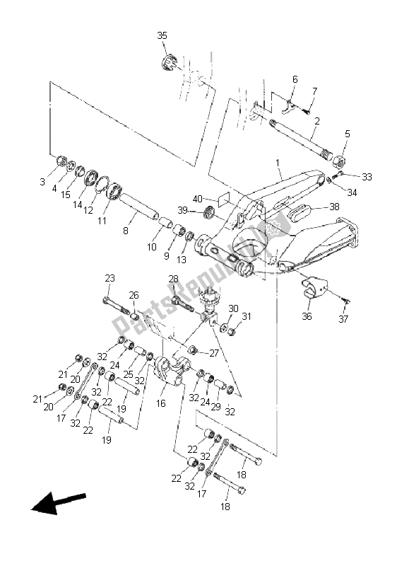 Tutte le parti per il Braccio Posteriore del Yamaha FJR 1300A 2006