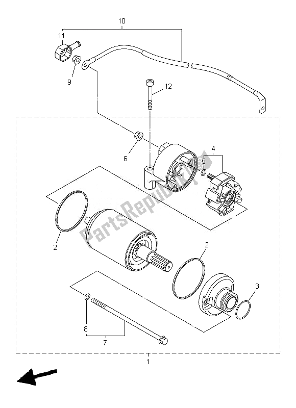 Tutte le parti per il Motore Di Avviamento del Yamaha FZ8 NA 800 2013