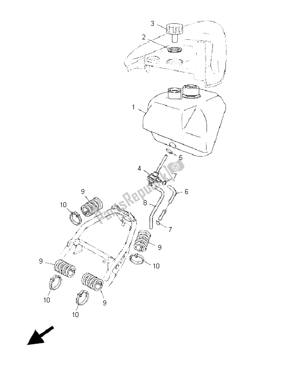 Wszystkie części do Zbiornik Paliwa Yamaha CS 50 RR LC JOG 2008