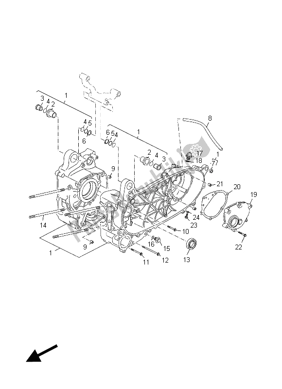 Tutte le parti per il Carter del Yamaha YP 125R X MAX 2012