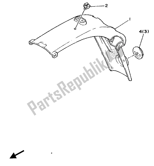 All parts for the Alternate of the Yamaha XT 350 1987