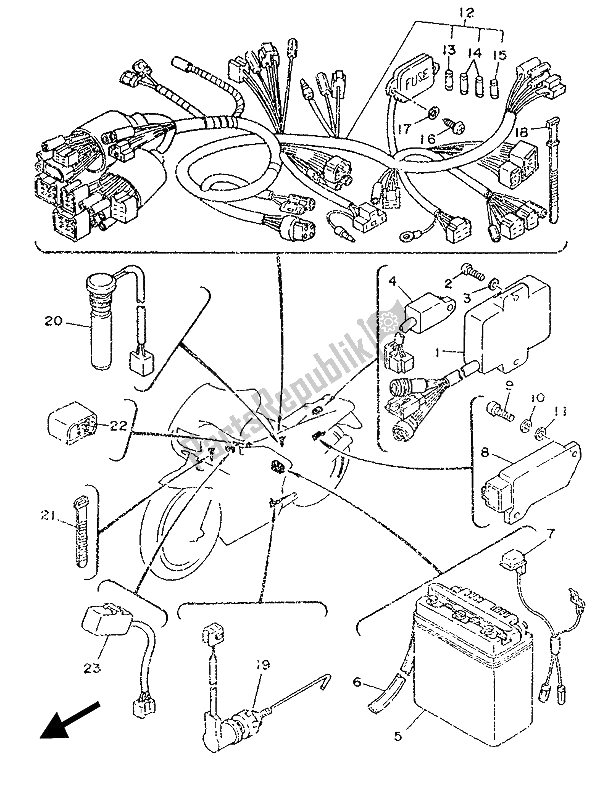 Tutte le parti per il Elettrico 1 del Yamaha TZR 250 1989