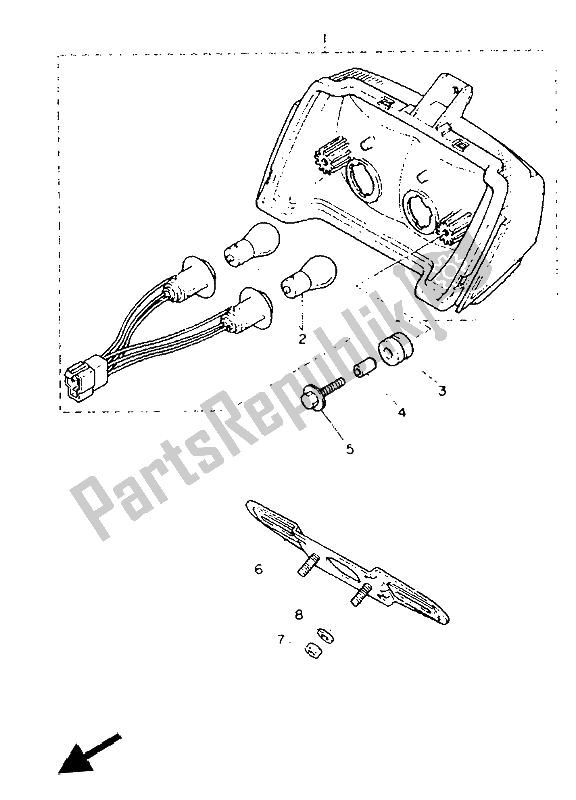 Todas las partes para Luz De La Cola de Yamaha FJ 1200 1992