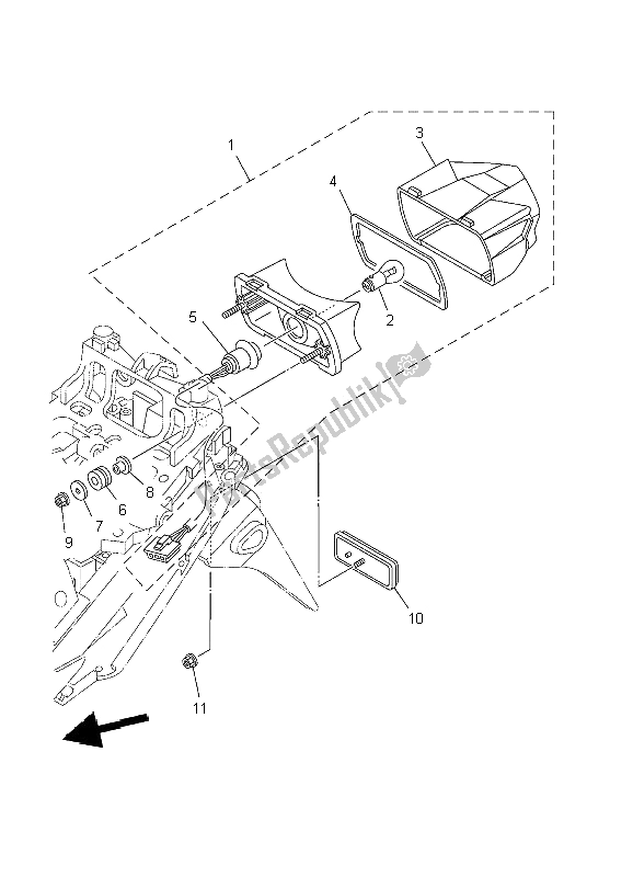 Todas las partes para Luz De La Cola de Yamaha TDM 900 2002