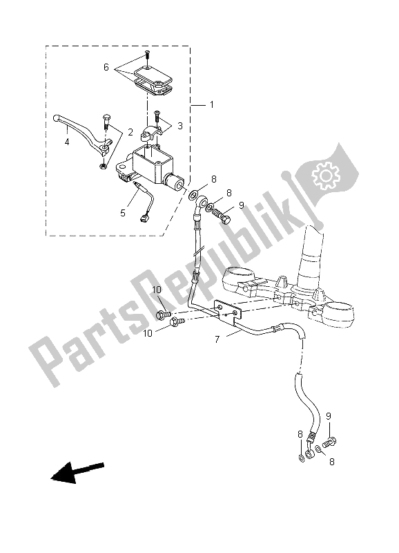 Toutes les pièces pour le Maître-cylindre Avant du Yamaha YZF R 125 2009