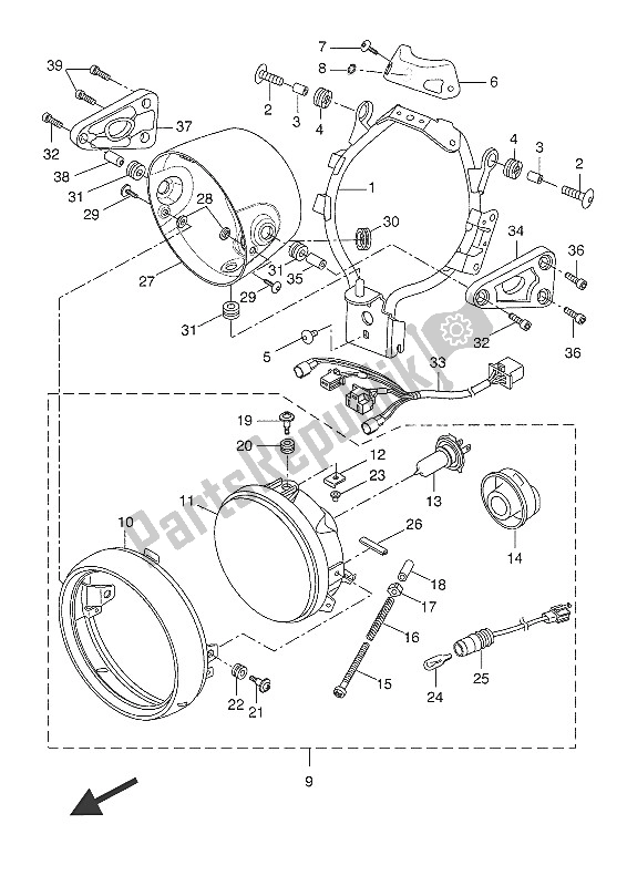 Tutte le parti per il Faro del Yamaha XSR 700 2016