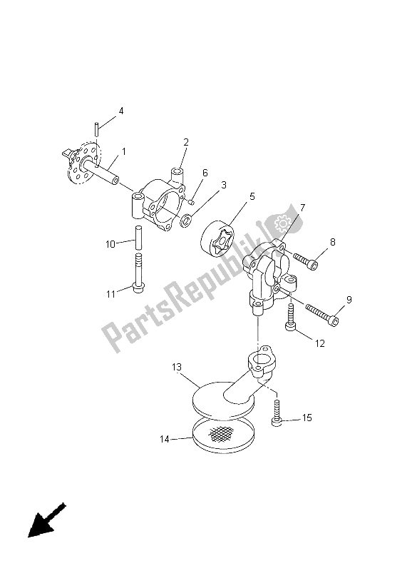 Todas las partes para Bomba De Aceite de Yamaha FJR 1300A 2005