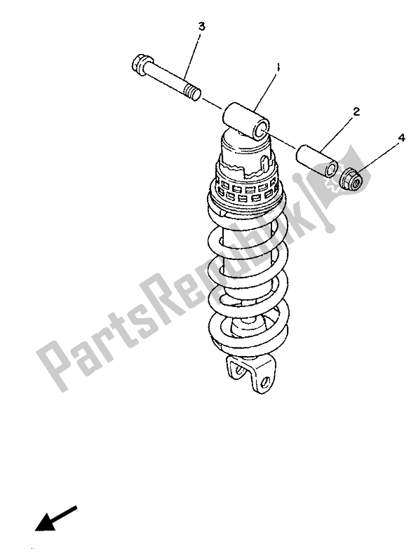 Tutte le parti per il Sospensione Posteriore del Yamaha TZR 250 1989