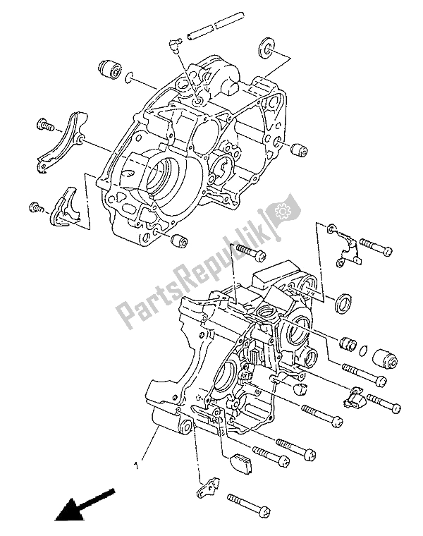 Todas as partes de Bloco Do Motor do Yamaha TDR 125 1991