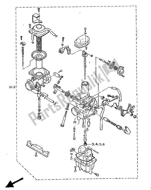 Toutes les pièces pour le Moteur 1 du Yamaha SRX 600 1986