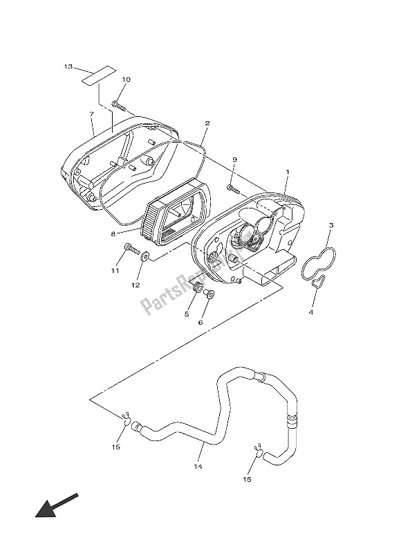 All parts for the Intake 2 of the Yamaha XVS 950 CU 2016