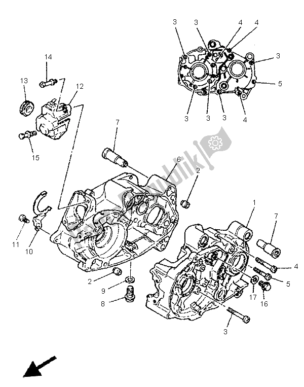 Todas as partes de Bloco Do Motor do Yamaha PW 80 1997