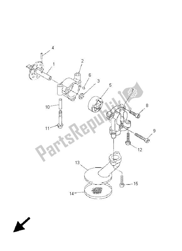 Toutes les pièces pour le La Pompe à Huile du Yamaha FJR 1300 2001